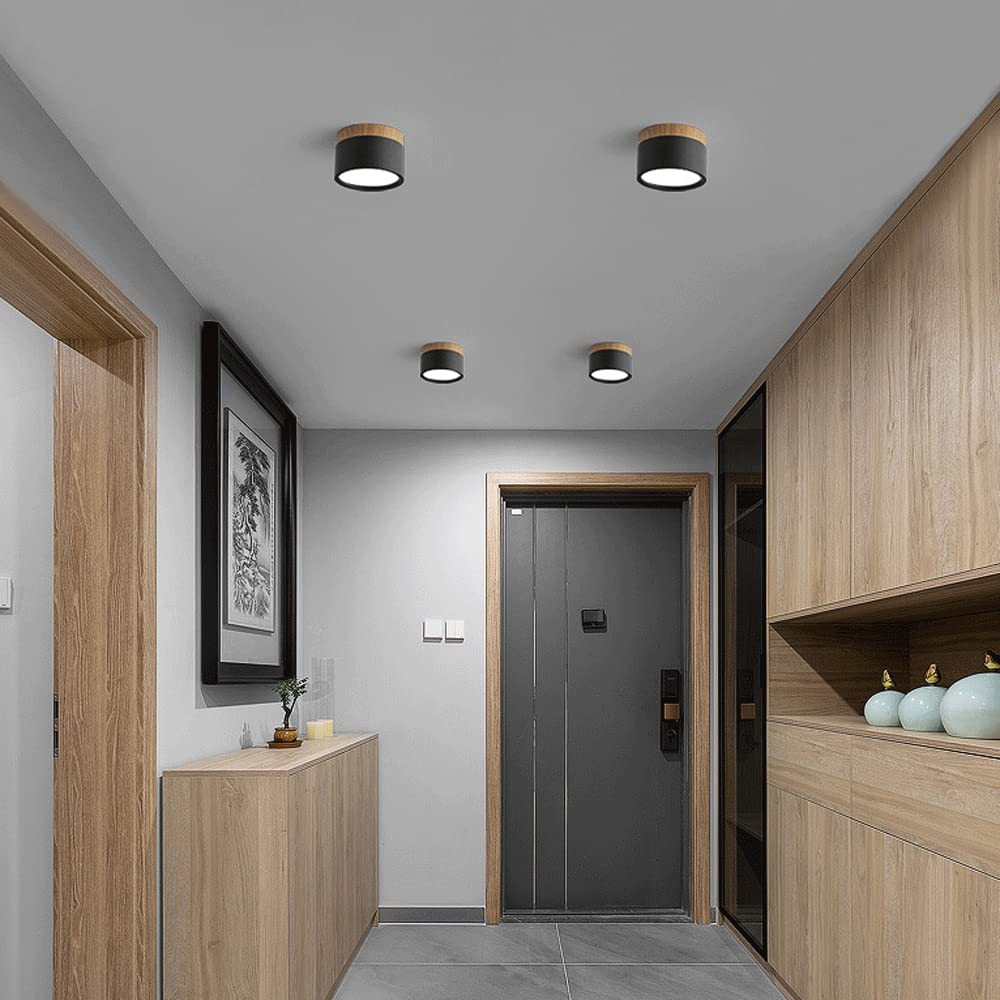 Button Wood Ceiling Light