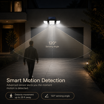 TriBeam Outdoor Light - Solar Motion Security Spotlight