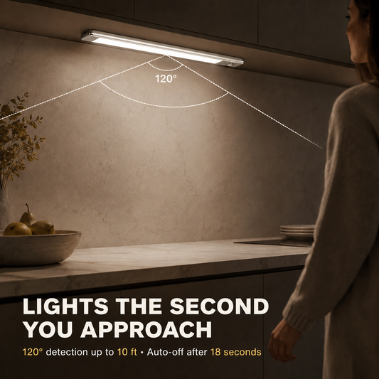 Caveo Motion-Sensor Cabinet Light – Rechargeable Dimmable Wireless Lighting