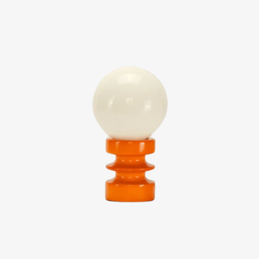Table Lamp with Frosted Glass Globe Shade - Modern Mid Century Retro
