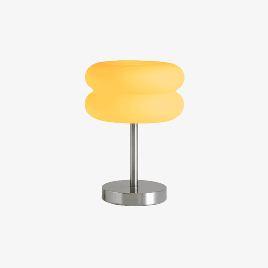 Table Lamp with Macaron Glass Shade - Modern Mid Century Aesthetic