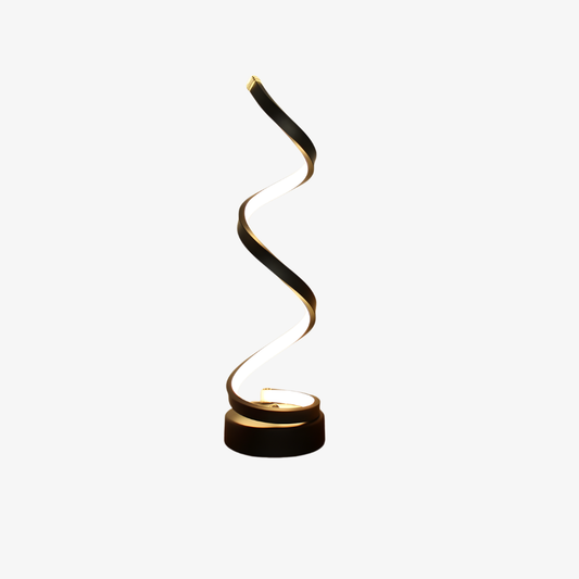 USB Rechargeable Modern Spiral LED Table Lamp - Dimmable Mood Lighting