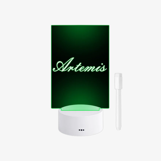 Lighted Acrylic Dry Erase Message Board - Glow Note Memo Night Light