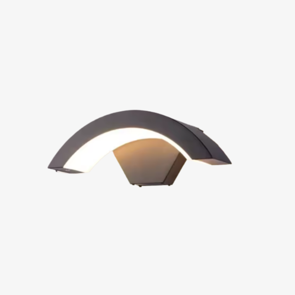 Outdoor Wall Light with Motion Sensor - Arched Modern Design