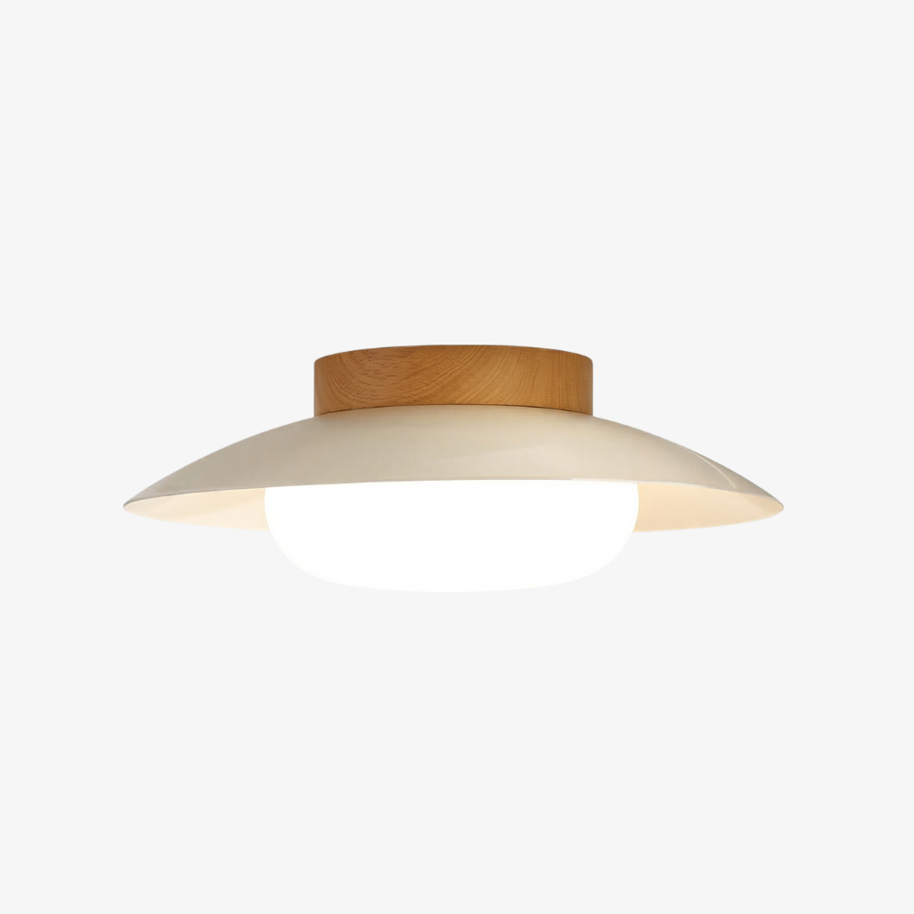 Low-Profile Acrylic Disk Ceiling Lamp - Architectural Cream LED Sconce