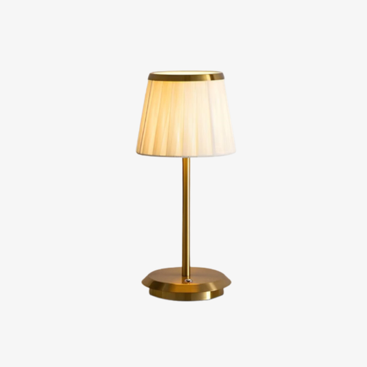 Rechargeable Desk Lamp with Iron Base - Portable Art Deco Style