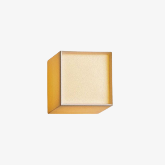 LED Cube Wall Sconce with Fabric Shade - Modern Japandi Style White
