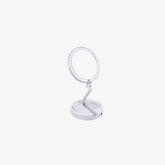 Led makeup mirror with Circular Halo Radiance - Modern Minimalist