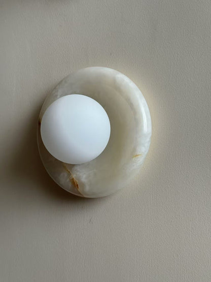 Palma White Jade Sconce