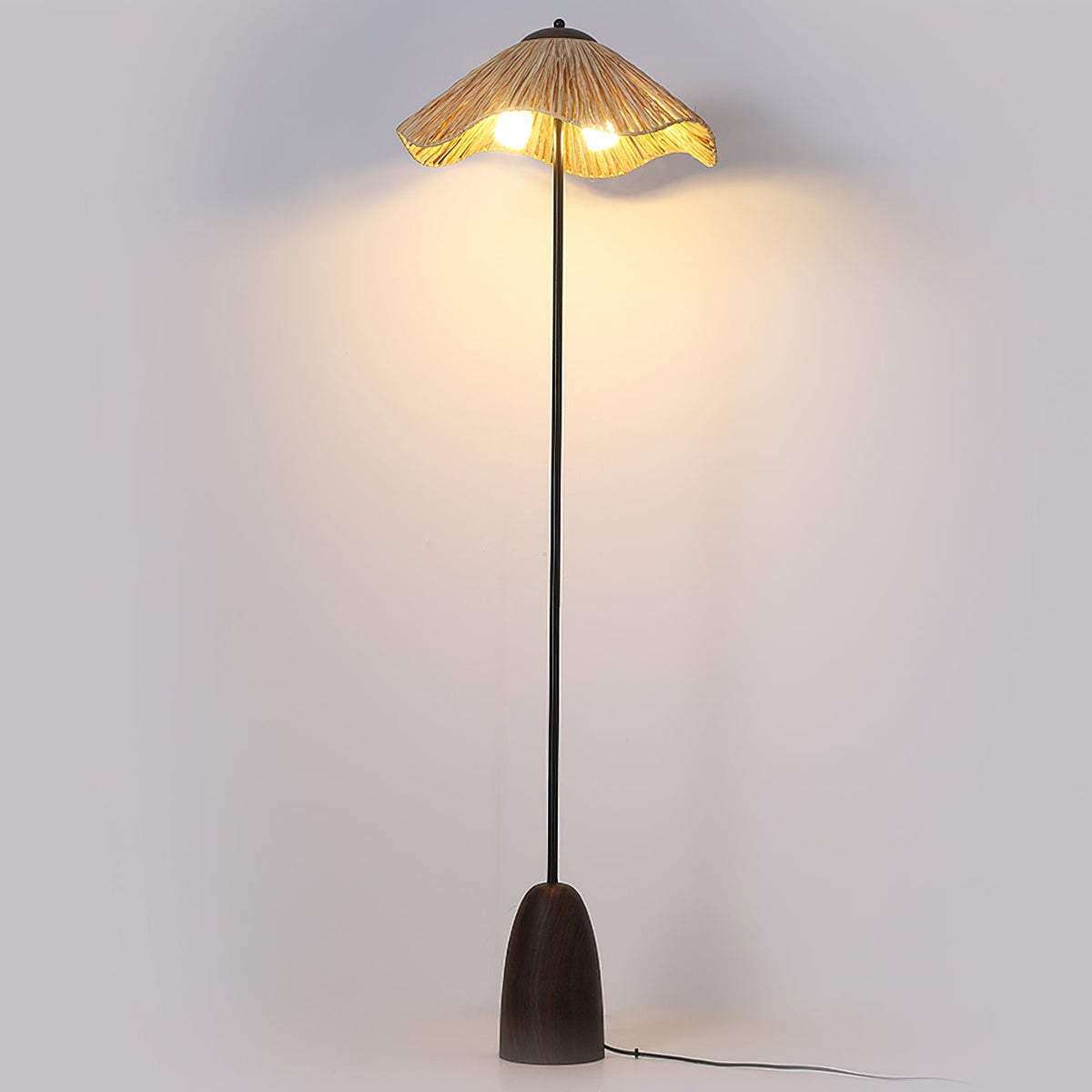 Parasol Rattan Floor Lamp