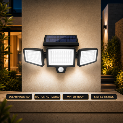 TriBeam Outdoor Light - Solar Motion Security Spotlight
