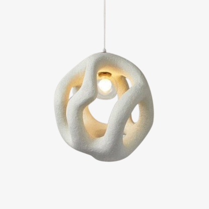 Wabi-Sabi Organic Sculptural Pendant - Irregular Hollow Sphere Light