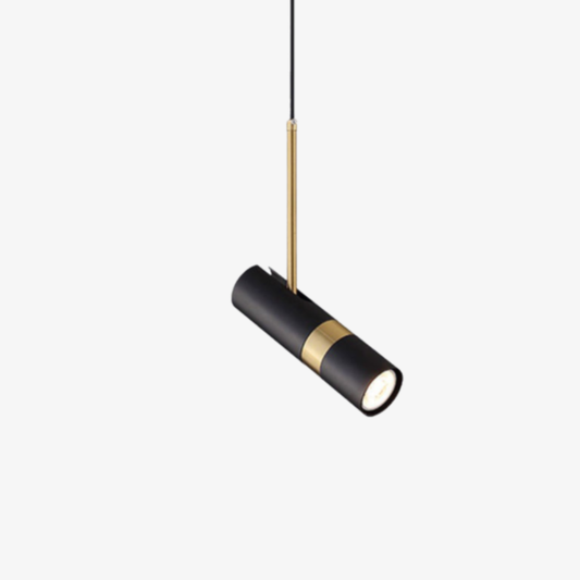 Adjustable Directional Hanging Lamp with Metallic Band - Modern Minimalist