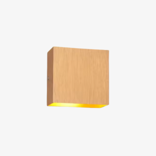 Modern Up and Down Cube Wall Sconce - Brushed Aluminum Geometric Light