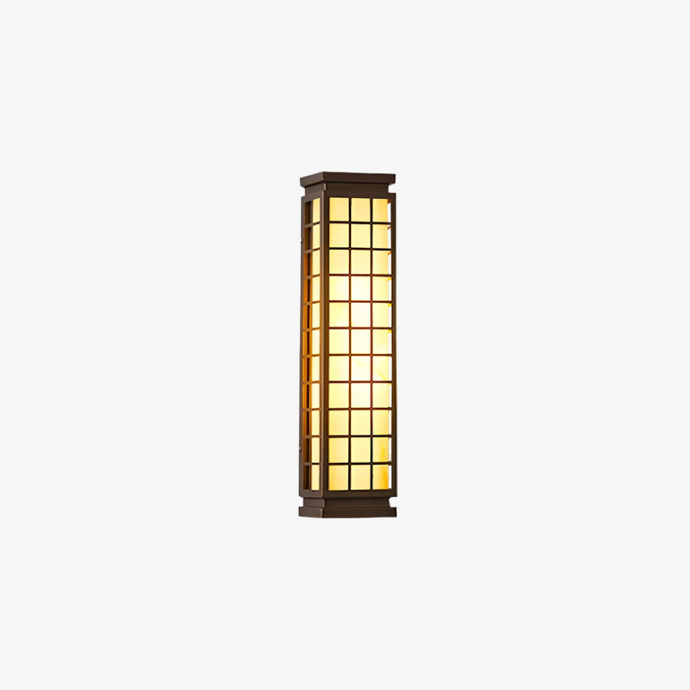 Porch Light with Stainless Steel Housing and Stone Texture - Weather Ready