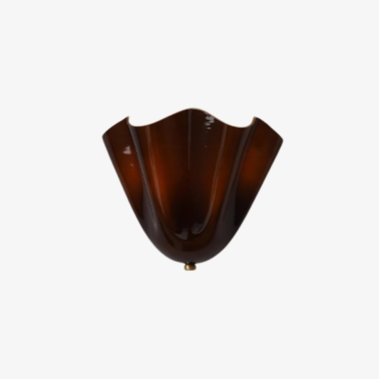 Modern Ruffled Glass Wall Sconce - Organic Blooming Flower Wall Lamp