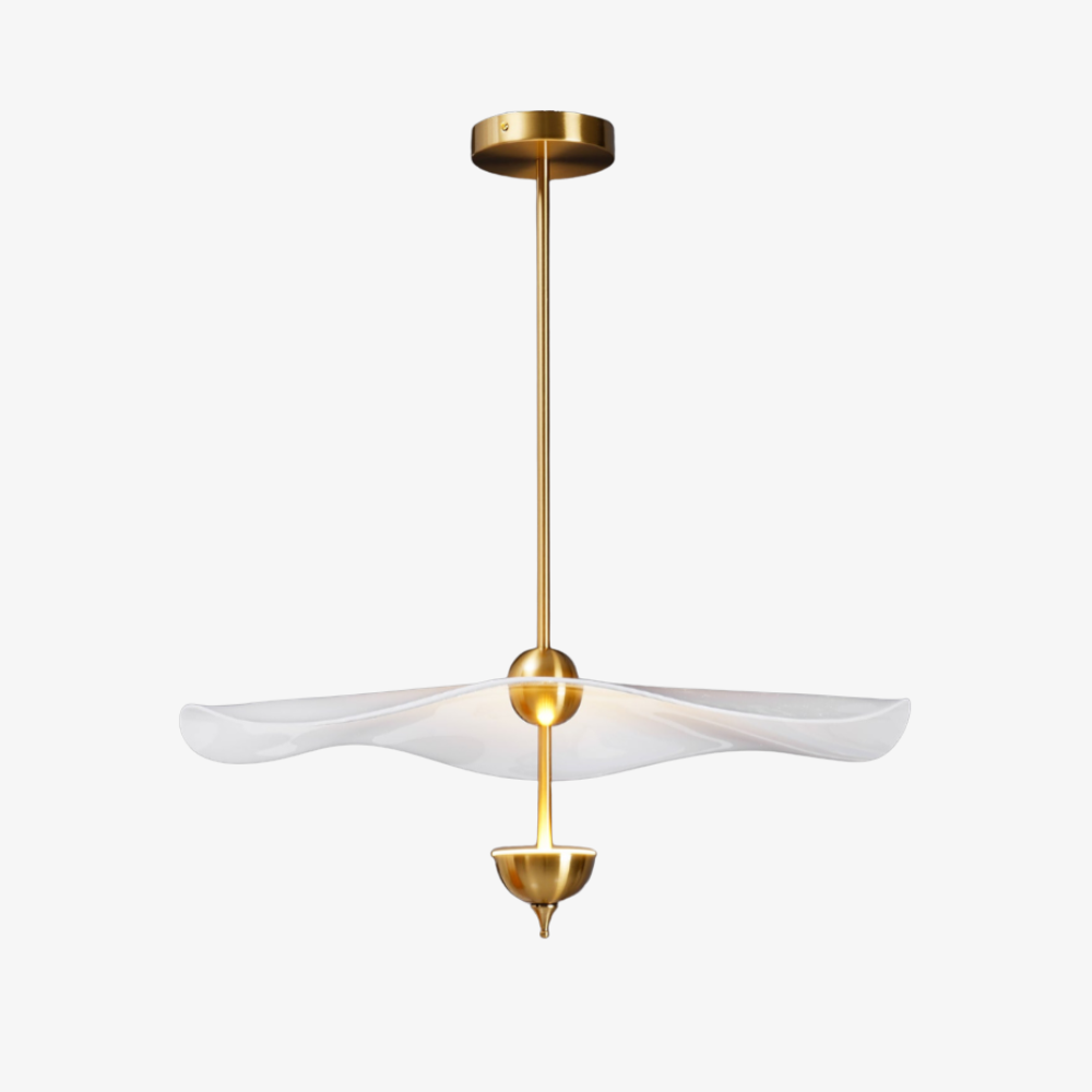 Modern Wavy Wing Pendant Light - Sculptural Floating Ribbon Hanging Lamp