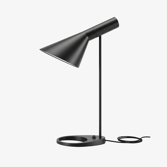 Metal Desk Lamp with Tilting Tapered Shade - Mid Century Modern