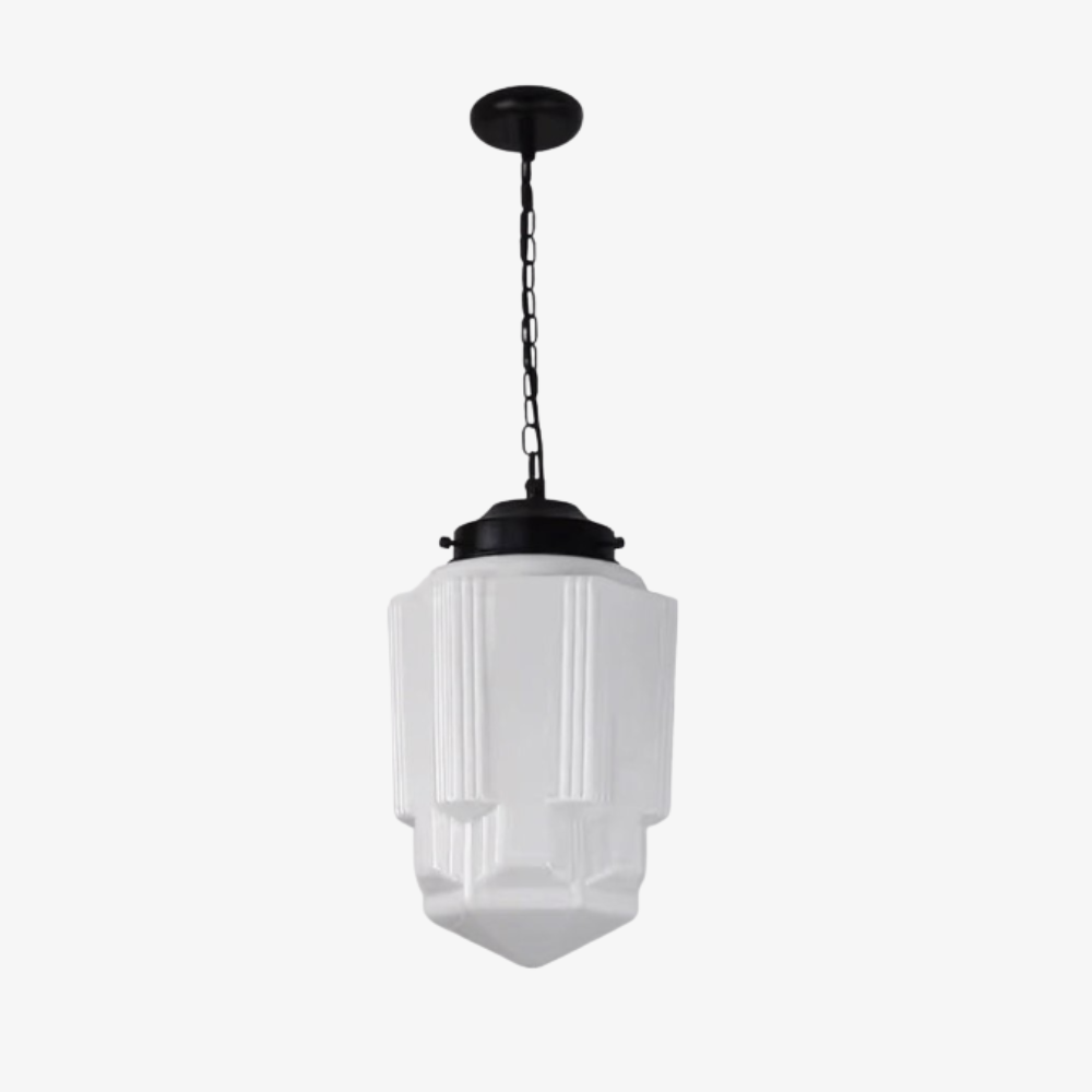 Architectural Frosted Glass Pendant Series — Minimalist Matte White Sconce