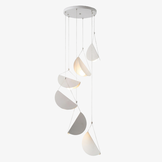 Modern Artistic Multi-Head Chandelier Light - Floating Curved Hanging Light