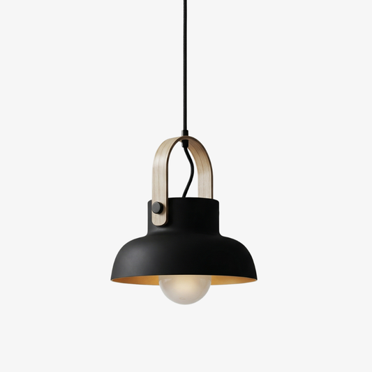 Modern Wood-Toned Handle Pendant Light - Nordic Tapered Pendant Lights